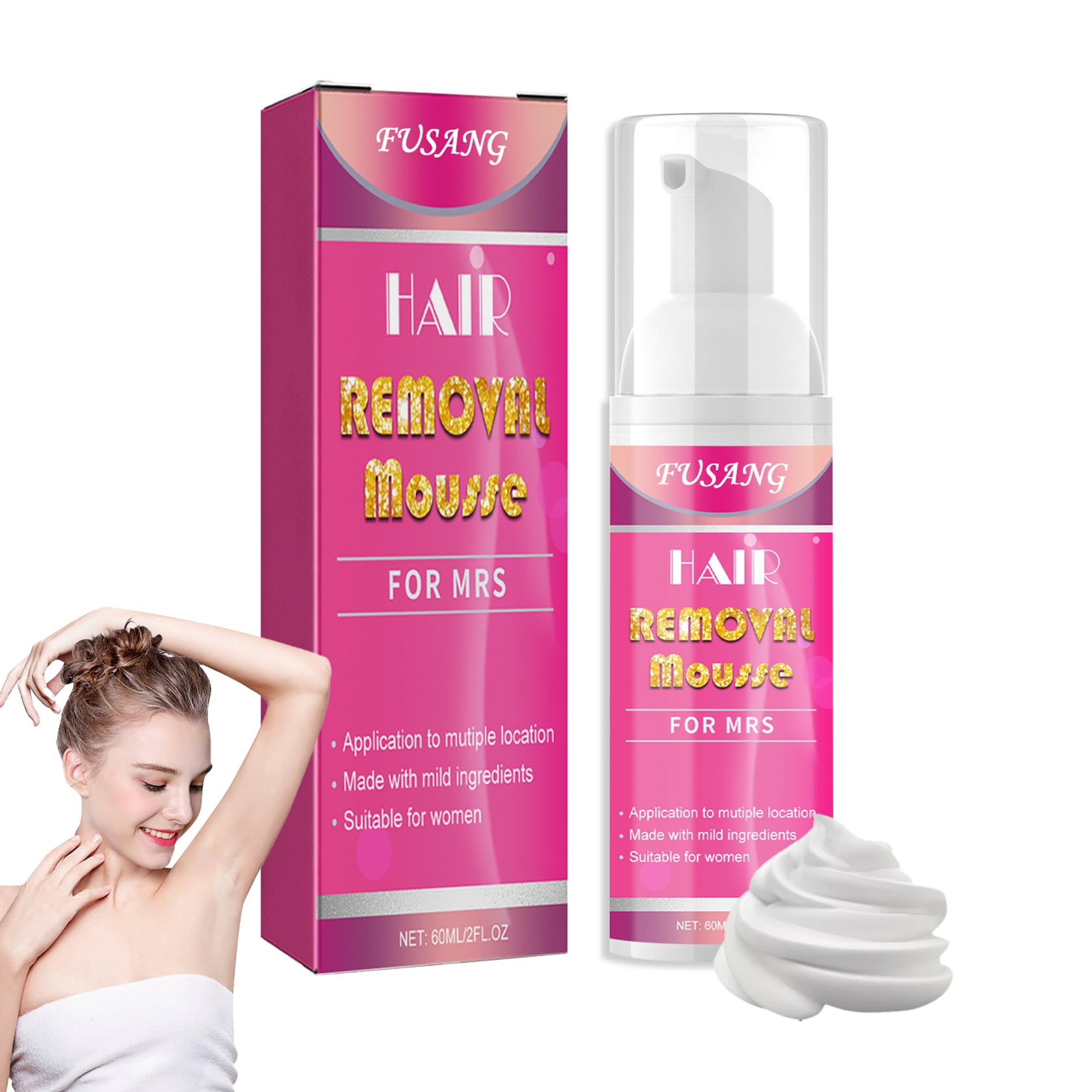 Intimate/Private Hair Removal Mousse for Women - Easy to Apply Depilatory for Flawless, Unwanted Body Hair Removal on All Skin Types