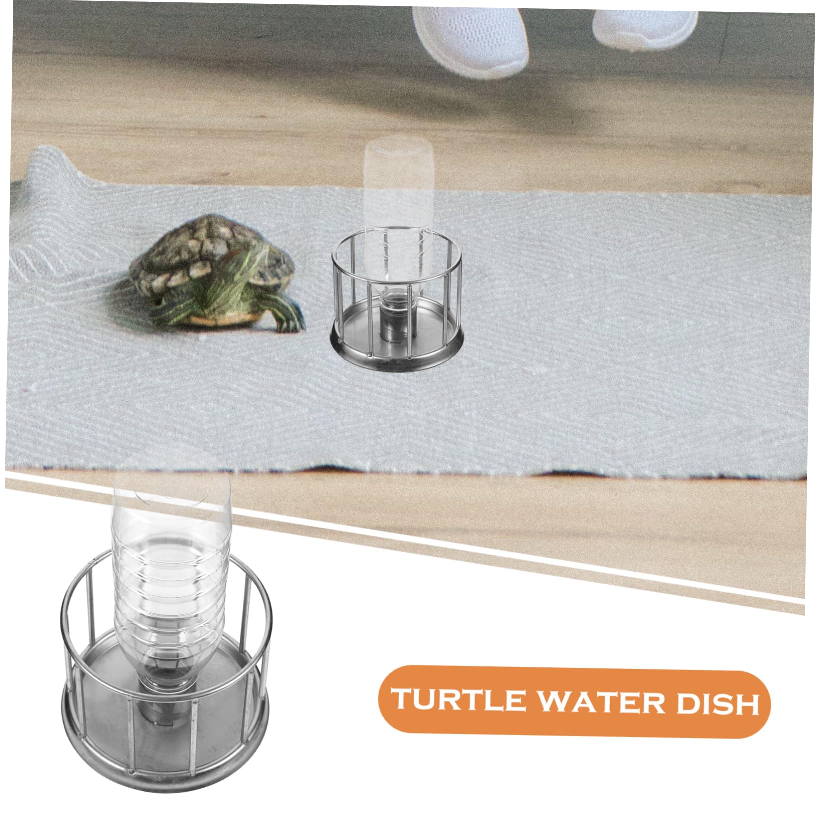 VANZACK 2 Uds Alimentador De Agua para Contenedor De Alimentación De Alimentos Tanque De Agua para Reptiles Plato Accesorios para El Hábitat De La Tortuga Soporte De Comida