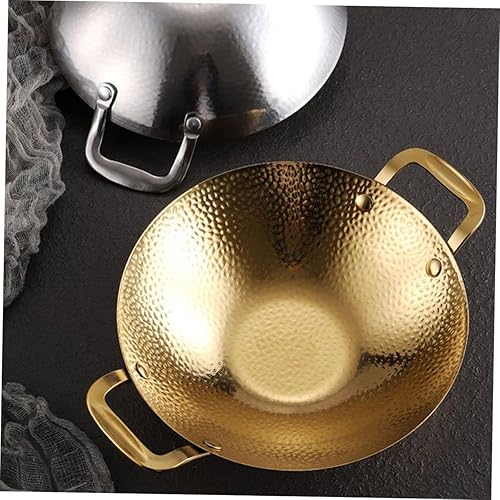 Miniatura 4 de Olla de alcohol de acero al carbono wok sartén cocina olla cocina de acero inoxidable cacerola cubierta olla al aire libre wok acero inoxidable olla