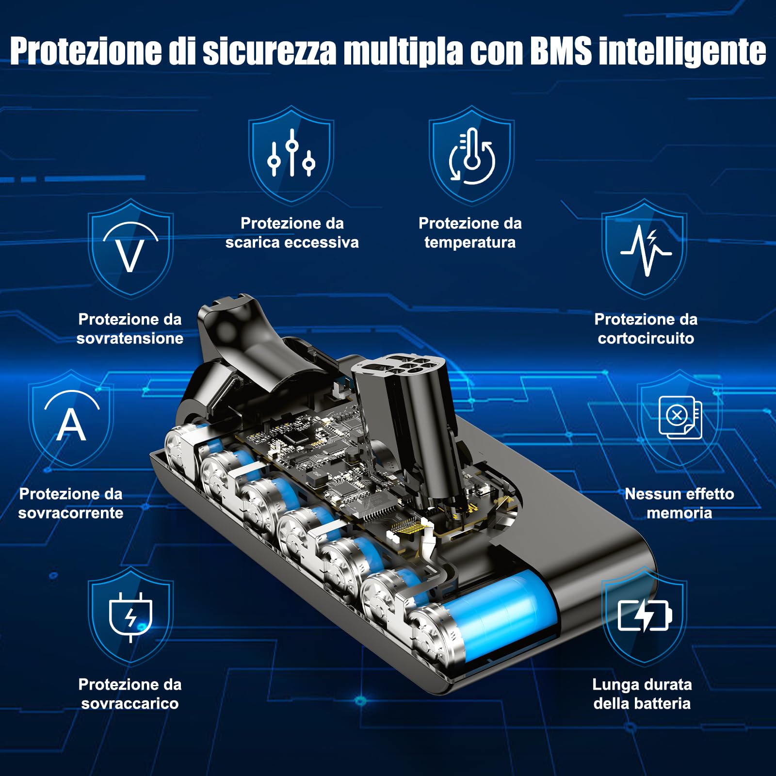 Batteria V12 per Dyson V12, Batteria per V12Detect Slim/Fluffy/Absolute SV20 SV26 SV30 SV34 SV35 SV46 (Non per V11 SV12)