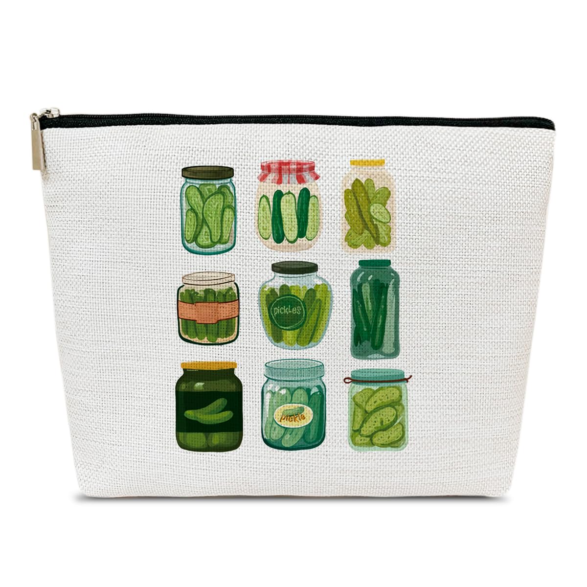 Ythuil Pickles Gifts Makeup Bag, Cosmetic Bag for Purse, Gifts for Women Lover Besties Daughter Best Friends Her, Pickles Organizer for Storage