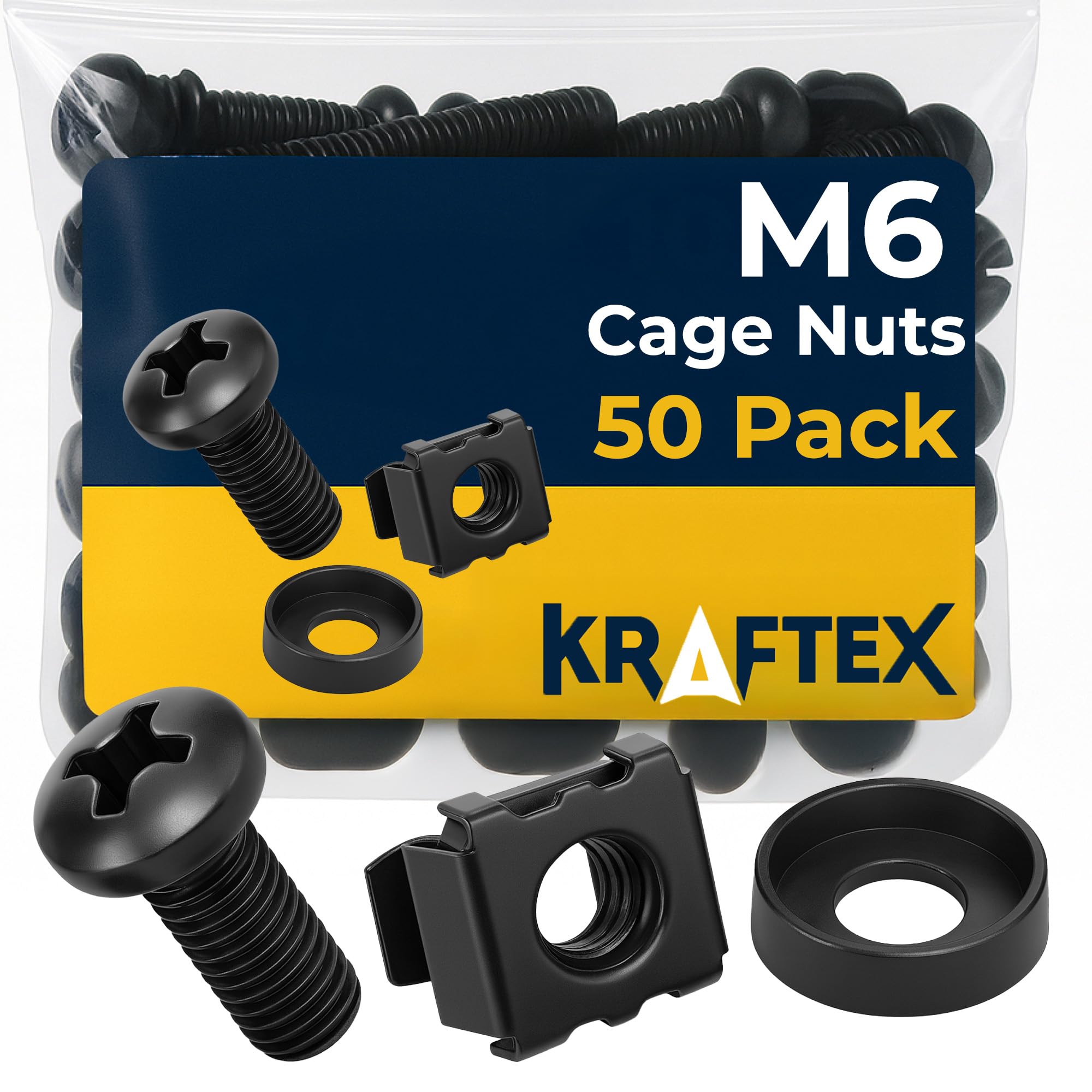 Amazon.com: M6 Cage Nuts, Screws and Washers [Size: M6 x 16mm 50
