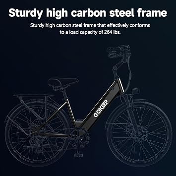Electric Bike for Adults,1000/1300W Peak Power,48V 10.4/15.6Ah Removable Battery,28MPH,75-86Miles PAS Range,26 Tire Electric Bicycles,7-Speed,Adjustable Stem and Front Fork Suspension