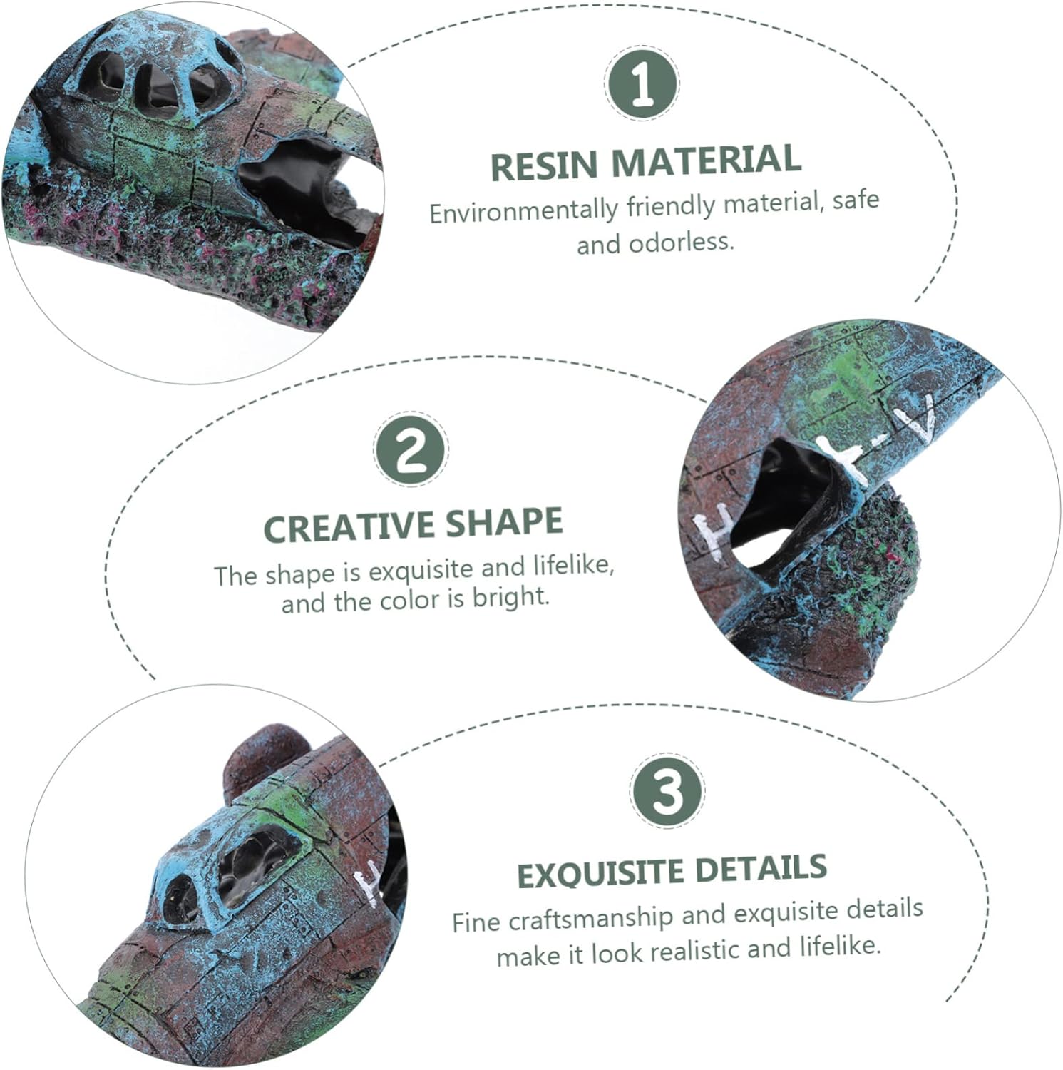 Angoily 3pcs Aquarium Fighter Shaped Ornament for Fish Tanks Resin Decoration for Aquatic Landscapes Compact Design for Freshwater Aquariums Safe for Fish