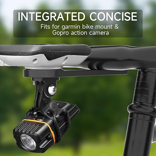 Miniatura 5 de Soporte para computadora de ciclismo de aleación de aluminio delantero para Garmin Road Bike Manillares integrados, compatible con Garmin GPS y