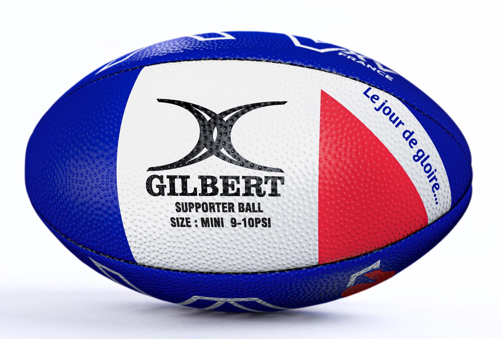 Gilbert Mini Ballon de Rugby FFR - XV de France de Rugby - Collection Officielle