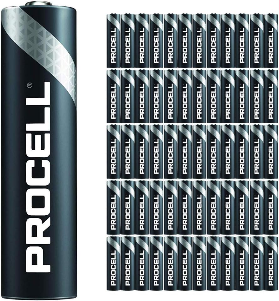 60 Pack - Duracell Procell AAA Batteries | 1.5V Industrial Power Alkaline Battery | Home or Office Use | Car Air Freshener Promo Pack | Reliable Long Lasting Power