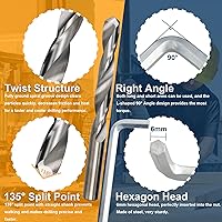 Vista 4 de 50 piezas de insertos roscados de alta calidad para madera, insertos roscados de 1/4-20 con broca y llave hexagonal, acero al carbono de alta dureza