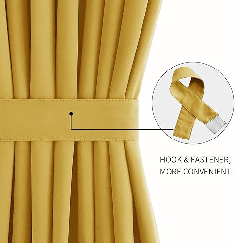 Miniatura 466 de DWCN Cortinas para puerta francesa: cortina térmica con bolsillo para barra para puertas con ventana de cristal, puertas de cocina y patio