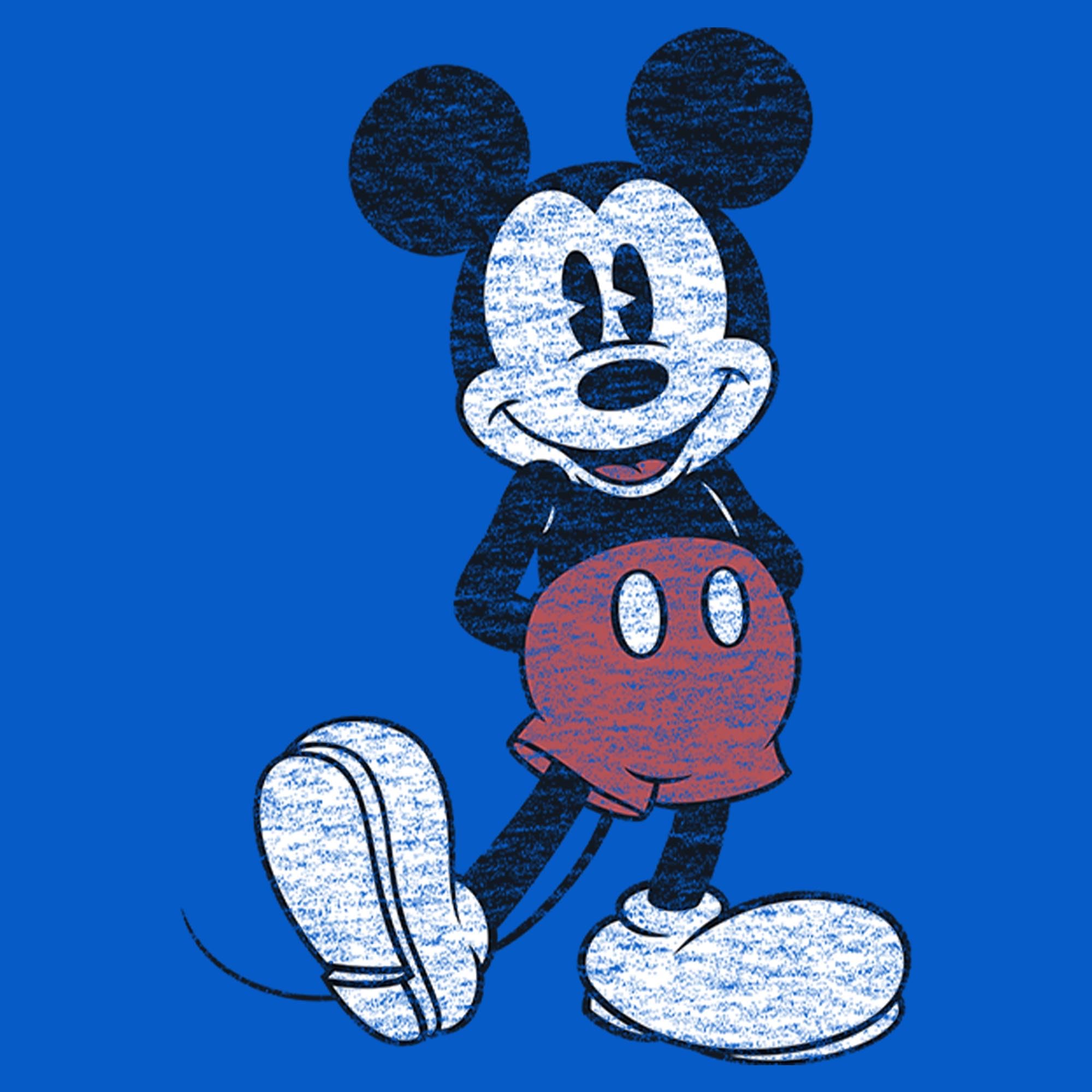 Disney Full Size Mickey Mouse Distressed Look T-Shirt Camiseta Hombre (Pack de 1)