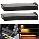 2Pcs Sequential Amber LED Side Mirror Turn Signal Lights Smoked Compatible with Ford F150 2004-2014 /Raptor 2010-2014 /Expedition 1997-2007/Lincoln Mark LT 2006-2008