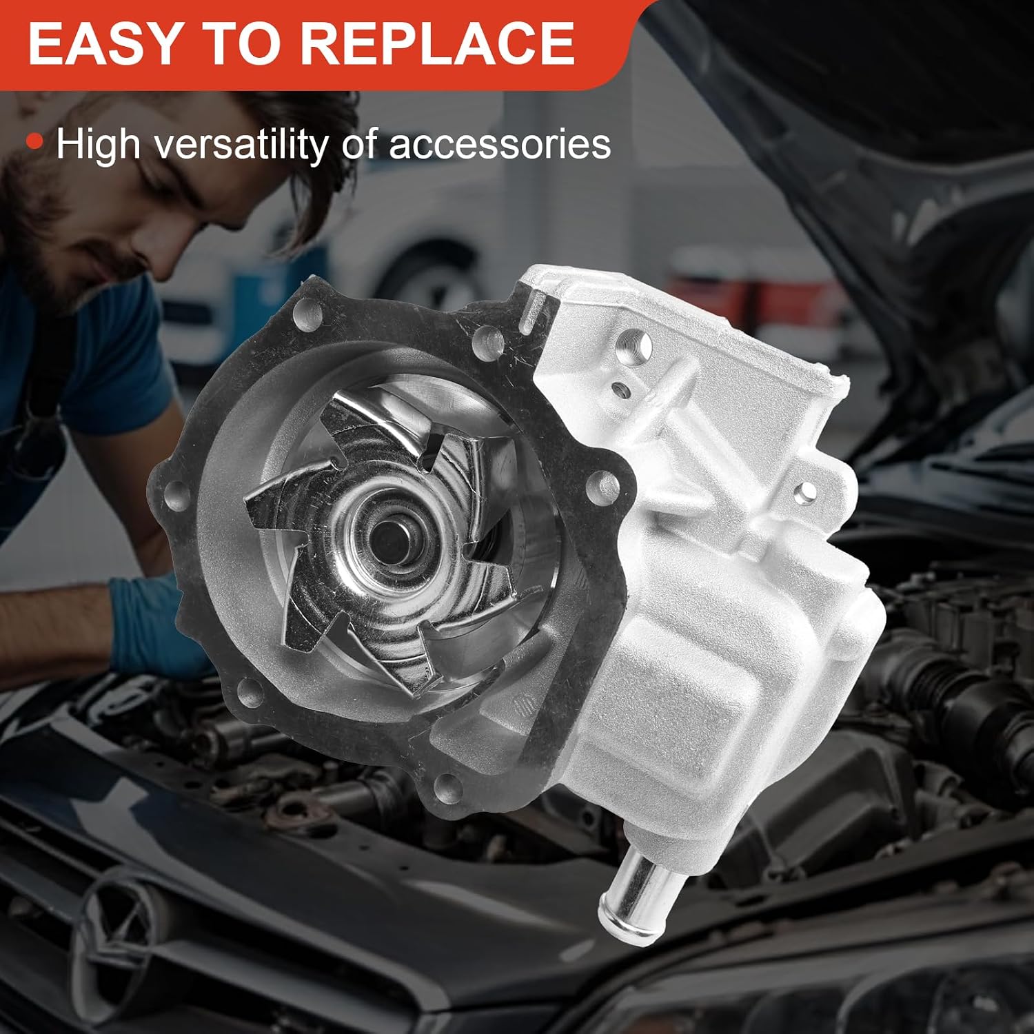 Timing Belt Kit with Water Pump Compatible with 2.5L Subaru 06-10 Forester, 06-11 Impreza, 10-12 Legacy, 2009-2012 Outback (EJ253 H4 SOHC 16V Engine) Replaces TKF-006, TCK304, TCKWP304A