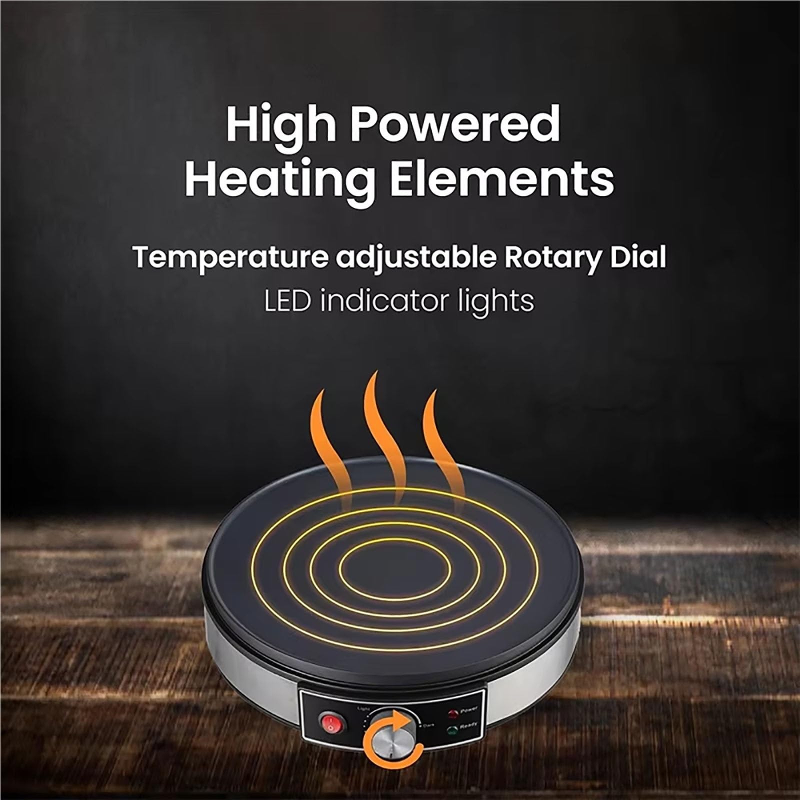 Crepera Electrica de 4 Huecos con Plancha Antiadherente Control de Temperatura 1200W Maquina de Tortitas para Pancakes Huevos Blinis Tortillas Maquina de Desayuno para Cocina Hogar
