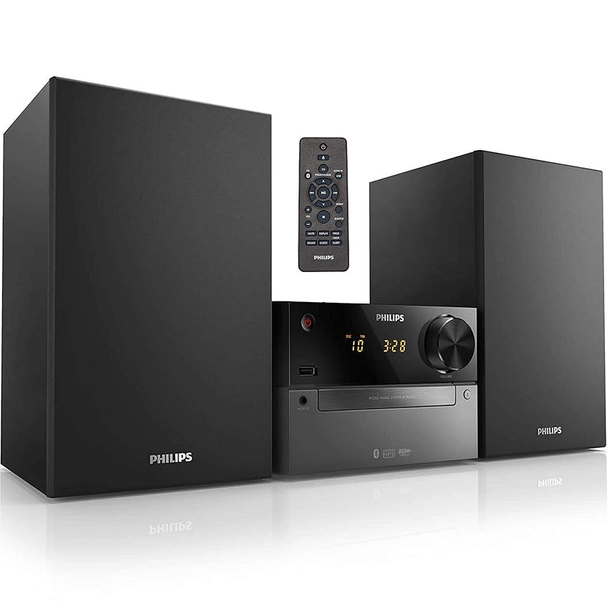 Immagine del prodotto Philips M4505/12 Mini Impianto Stereo Sistema Micro, Bluetooth, Radio DAB+/FM, CD, 60 W, Ingresso Audio, Porta USB per Ricarica, Altoparlanti Bass Reflex, Controllo Audio Digitale
