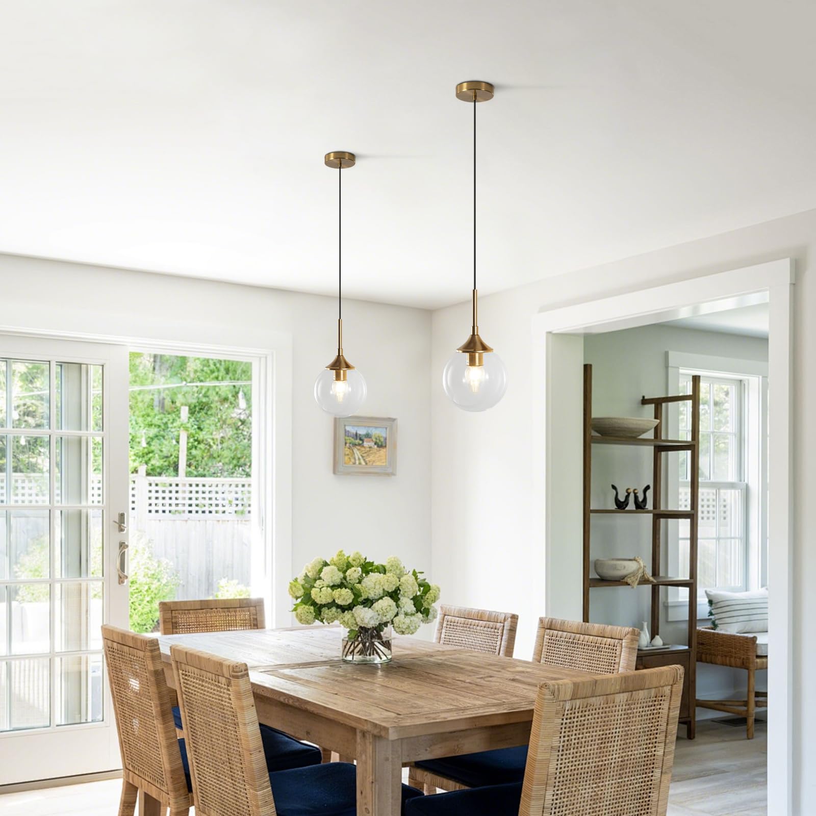 Snapklik.com : Lighting Clear Globe Pendant Lights Kitchen Island ...