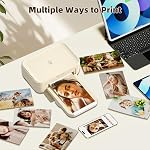 HPRT CP4100 Photo Printer - Plus 4x6 Bluetooth Instant Picture Printer with 20 Sheets & Ribbon - Wi-Fi, Premium Dye Sublimation - 300 DPI Display Resolution - Editing App for Fun, Creative Photos