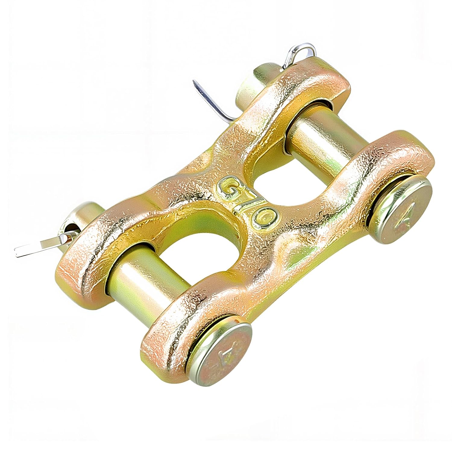 8 Pack 3/8 Inch Twin Clevis Link, Zinc Plated G70 Forged Chain Repair Connectors for Truck Trailer Safety Chains, 6600 lbs Working Load Limit