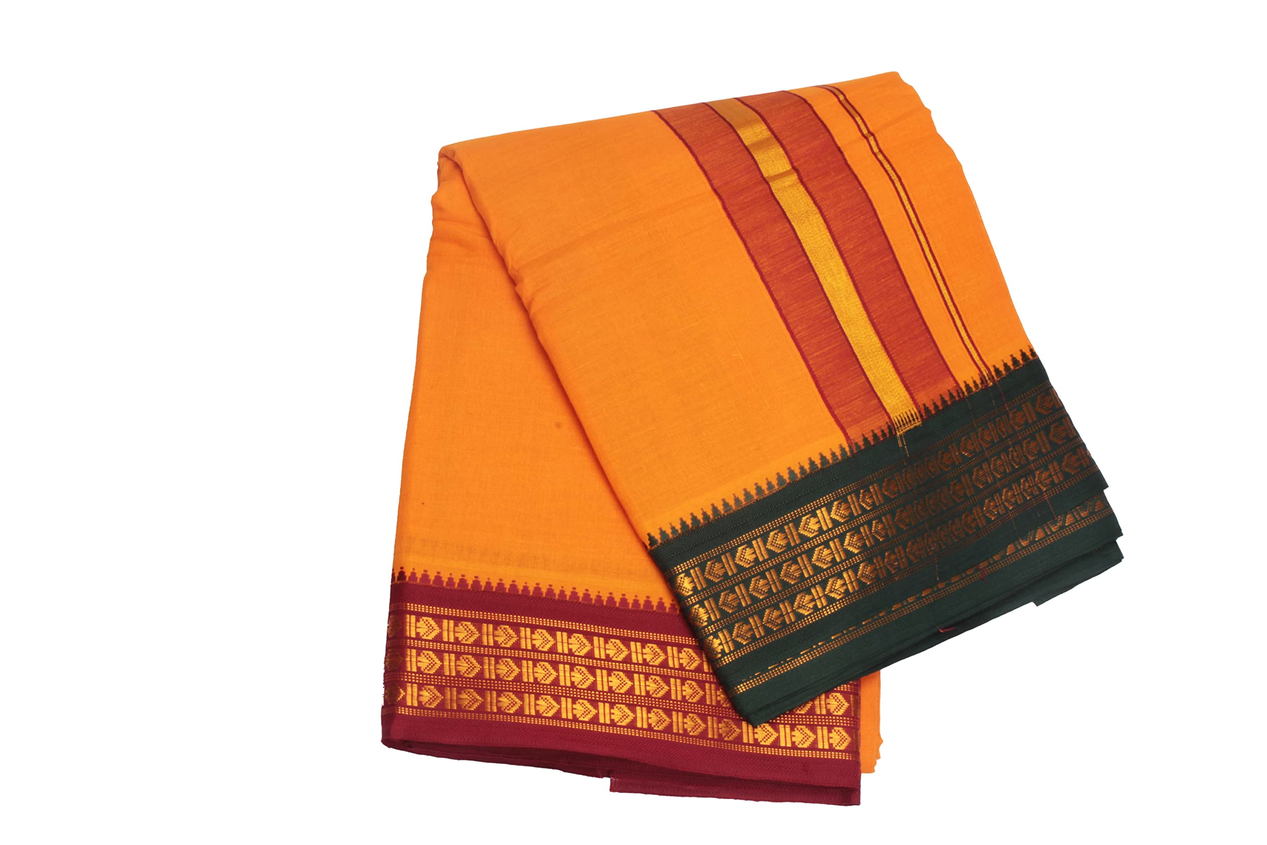 tharunsha elite 100% Cotton Men’s Dhoti/Angavastram/Panjakejam / 4 mtr Dhoti with 2.25 mtr towel-picture-36