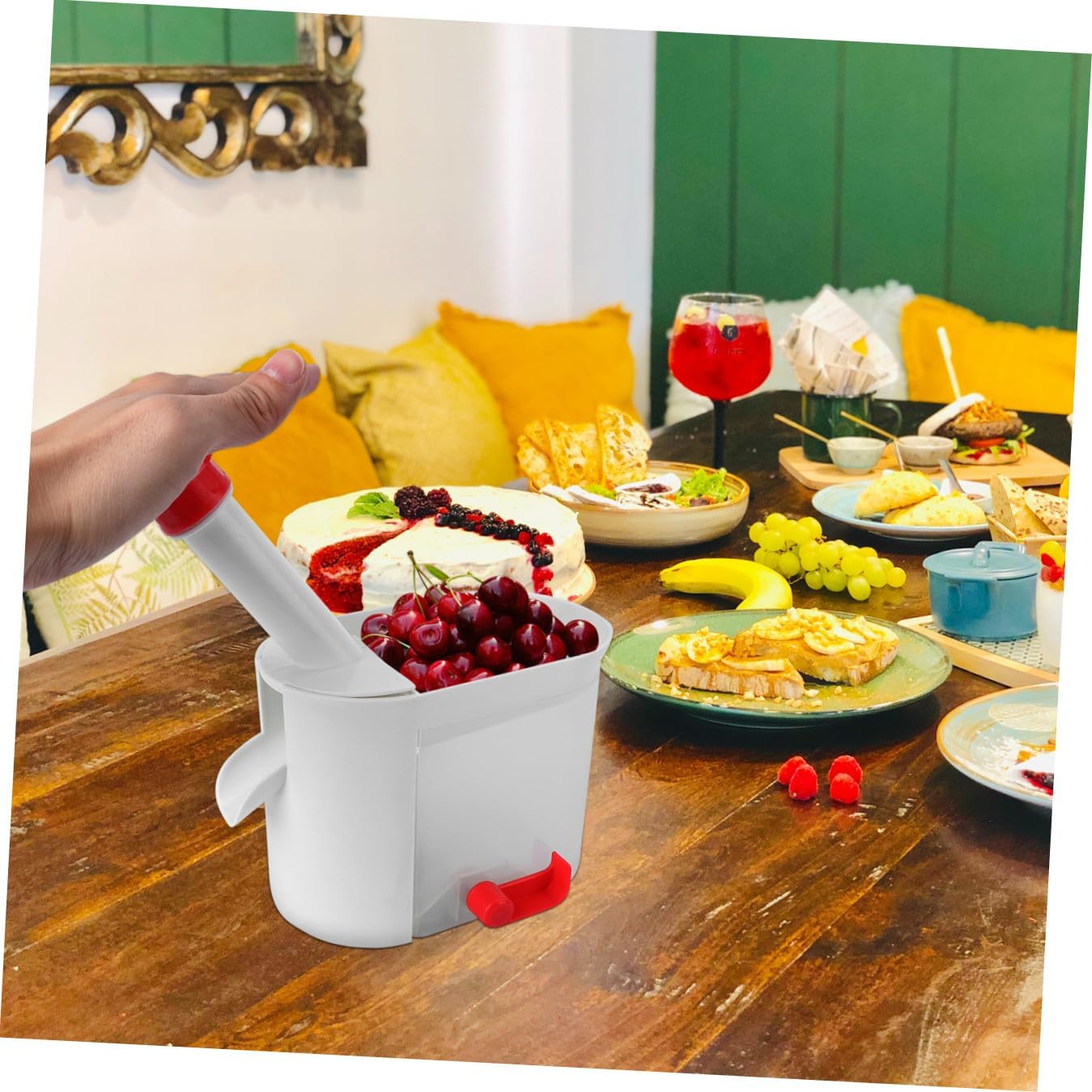 PRETYZOOM 1pc Fruit Vegetable Tool Cherry Picker Tool Cherry Pitter Easy Clean Non-slip Grip for Boys and Girls