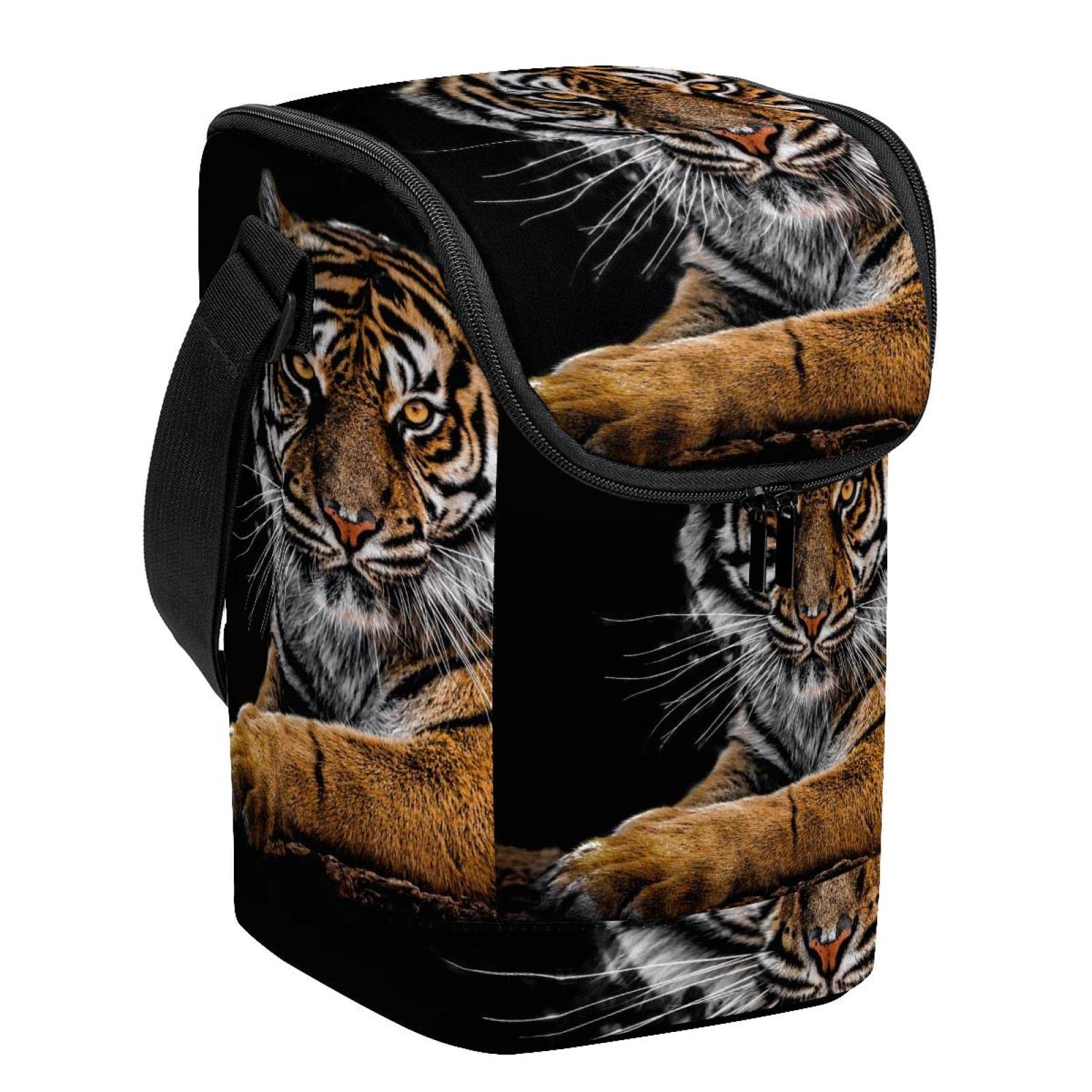 Bolsa de almuerzo con diseño de tigre que soluciona el transporte seguro de comida diaria