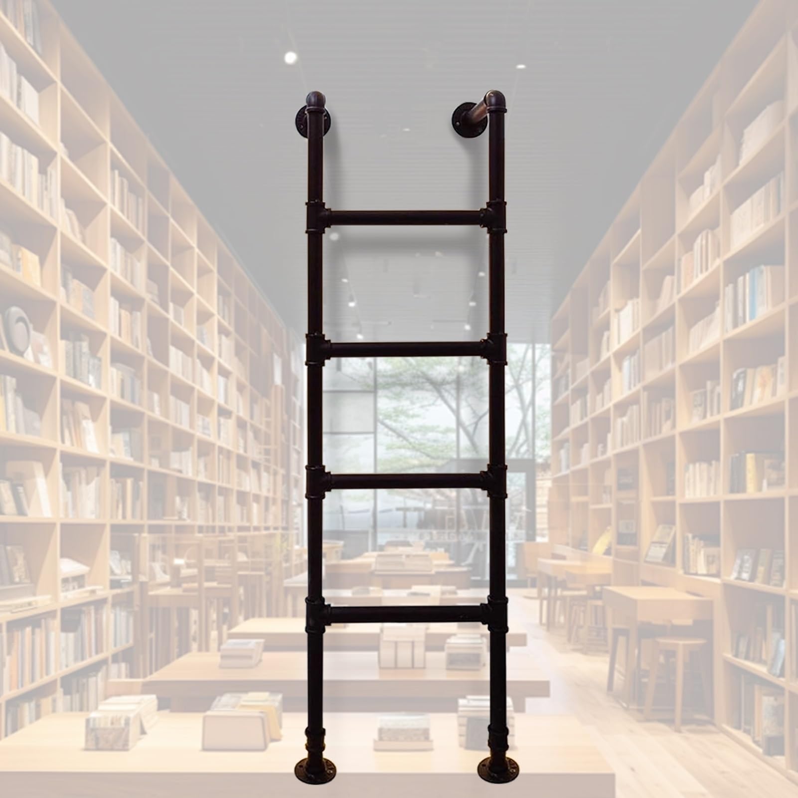 Escalera de litera para loft y biblioteca: estilo industrial para tu hogar