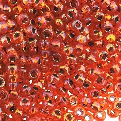 Miniatura 3 de Cuentas redondas de cristal rocailles redondas japonesas de Miyuki con forro plateado 11/0 de aproximadamente 0.85 oz y 5 pulgadas