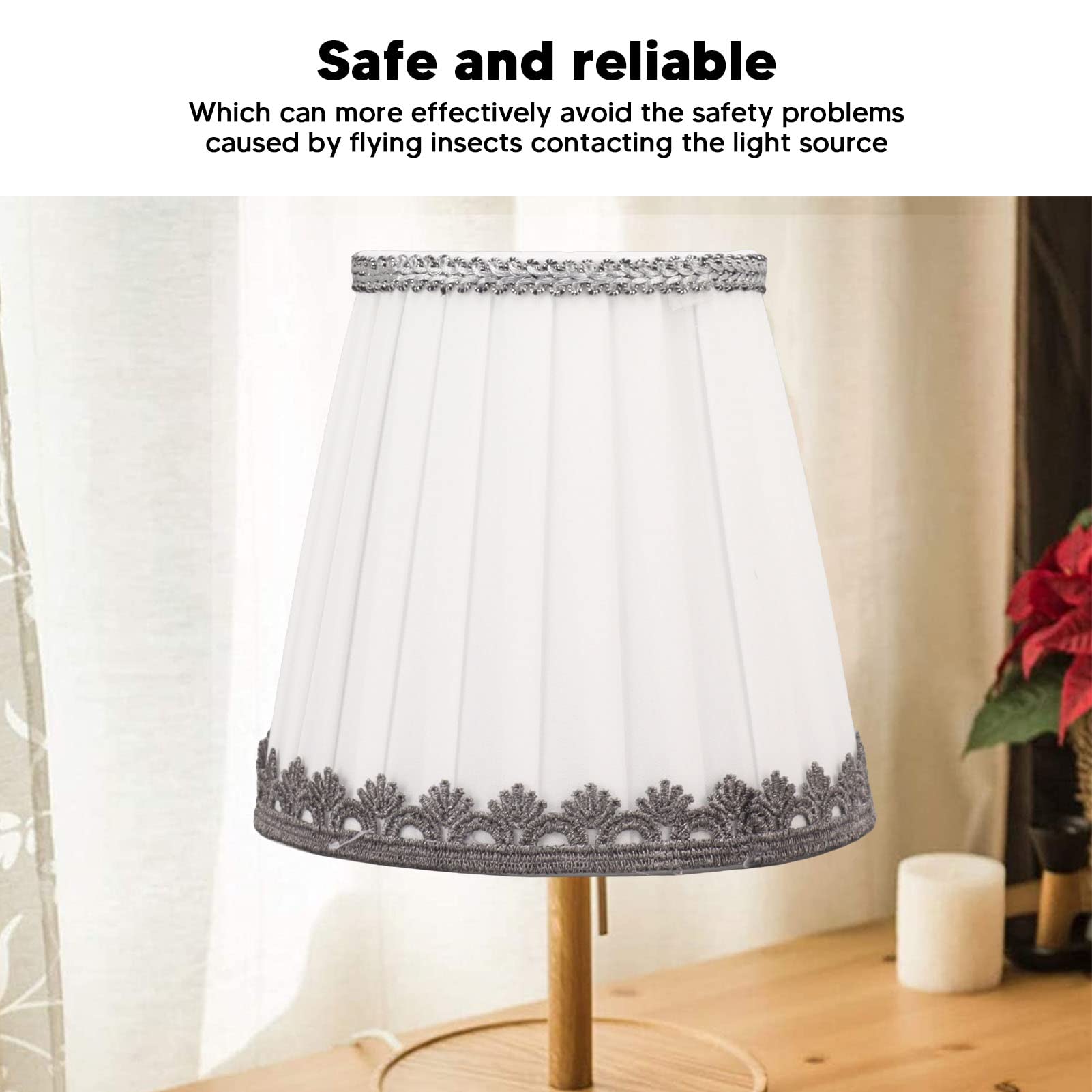 Lot De 6 Petits Abat-jour à Clipser Pour Ampoules Candélabres, Abat-jour En Tissu, Moderne Et Simple, Pour Lampe De Table, Mur, Lampadaire