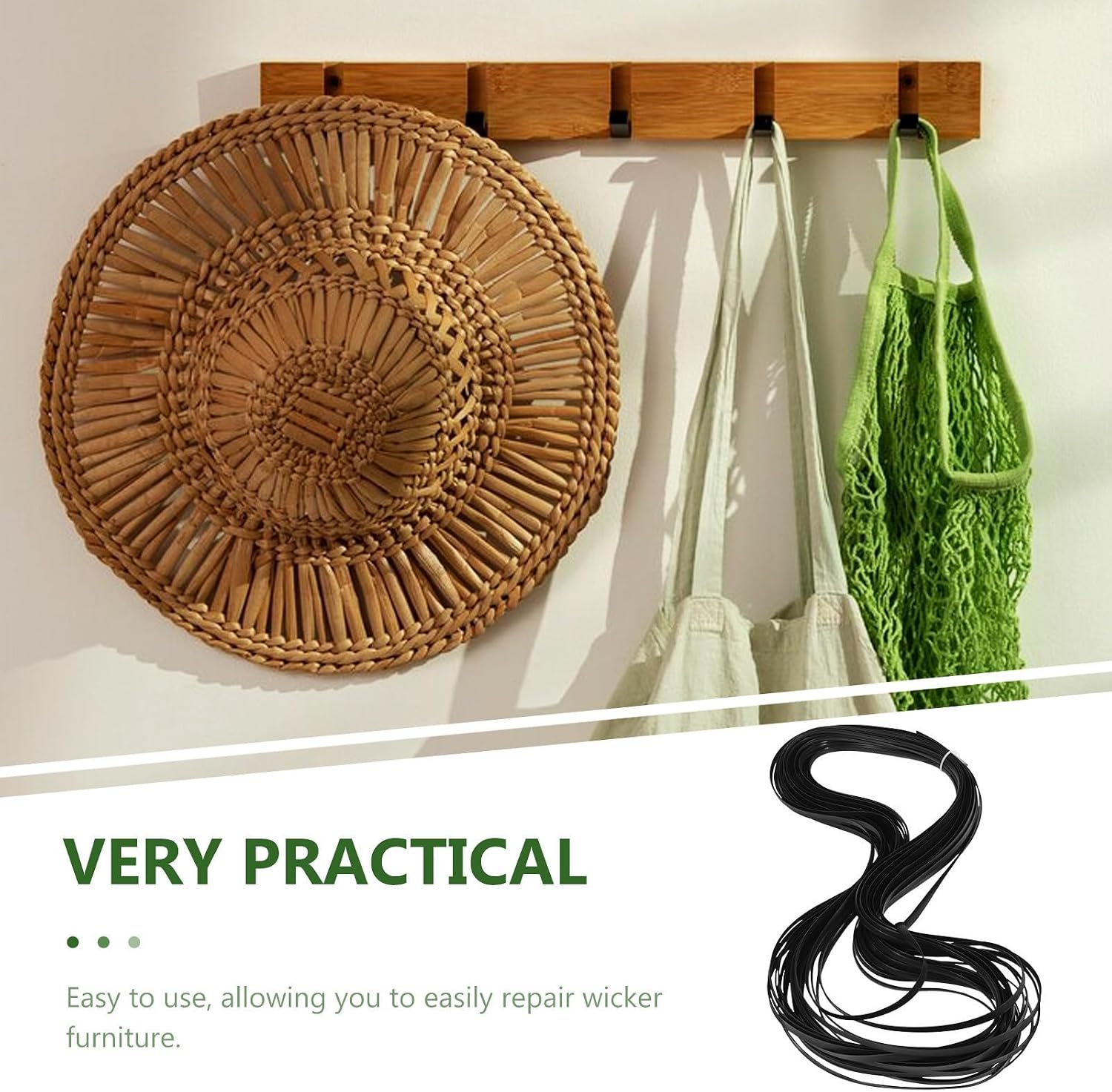 Chair Repair Kit for Tables and Sofas, Black PE 1 Roll
