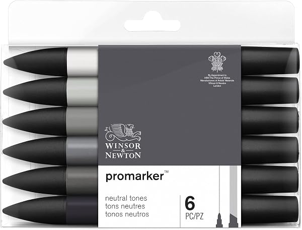 Winsor & Newton ProMarker - 6 Pennarelli Toni Neutri - 1