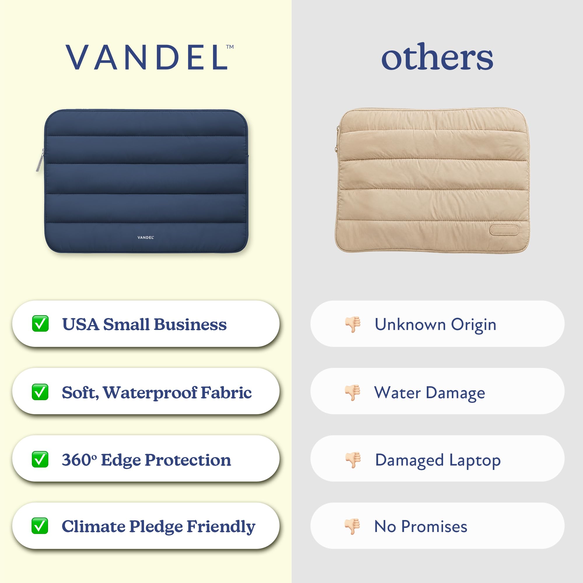 Vandel - Funda acolchada original para portátil de 15-16" para mujer y hombre, funda para MacBook Pro de 16", diseño bonito, funda de transporte para ordenador de 15,6" para Apple, Asus, Dell y HP