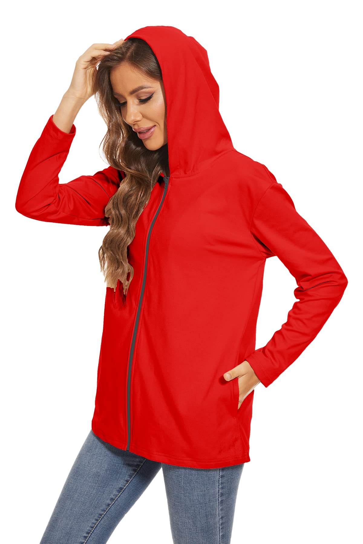 SMENGWomens Hoodies Teddy Fleece Fuzzy 1/4 Zip Pullover With Pockets Velvet Warm Fluffy Cosy Hooded Sweatshirts