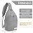 ZOMAKE Sling Bag,Small Crossbody Sling Backpack,Water Resistant Shoulder Daypack for Travel,Anti Thief Chest Bag for Hiking(Grey(Stripe))