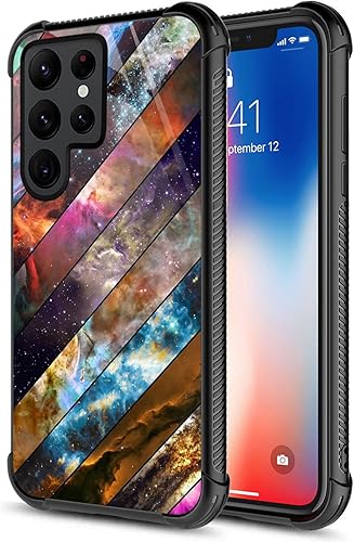 CARLOCA Funda compatible con Samsung Galaxy S22 Ultra, diseño gráfico de identidad abstracta de nebulosa, a prueba de golpes, antiarañazos, para