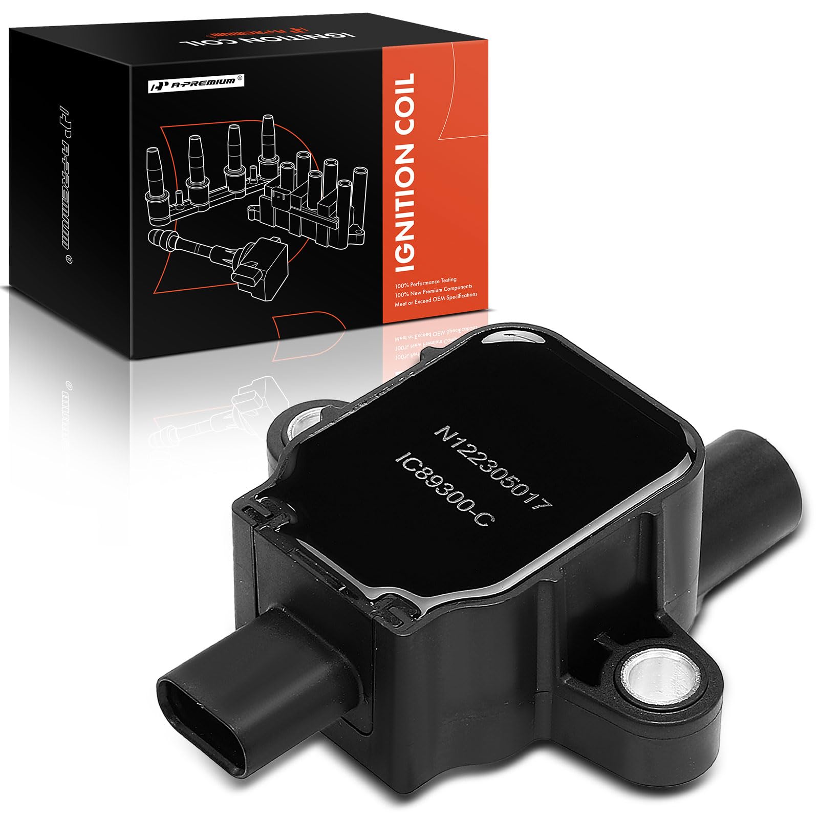A-Premium Engine Ignition Coil Pack Compatible with Ford F-250/F-350/F-450/F-550/F-600 Super Duty, F-53 Motorhome Chassis, F-59 Commercial Stripped
