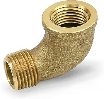 Everflow BRSN0100-NL 1-Inch Brass Street Elbow 90 Degrees with Male & Female National Pipe Taper Threaded Fittings Brass Construction Higher Corrosion Resistance Economical & Easy to Install