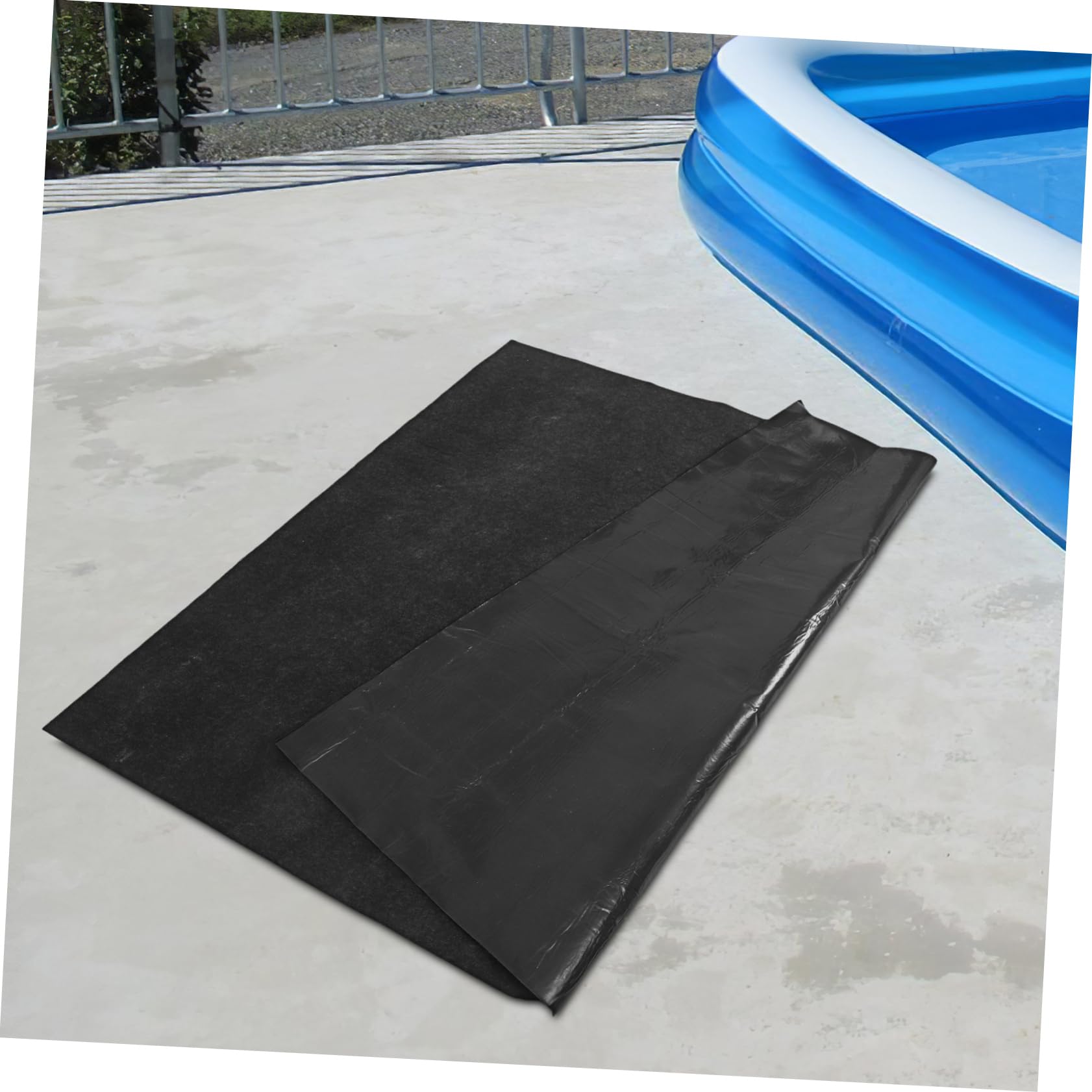 Tapis de Spa au Sol Noir 1 Pièce en Feutre et PE