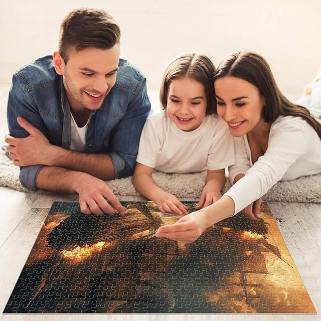 Foto 8 de 8 de Puzzle de 1000 Piezas para Adultos Barco Pirata en Batalla Juguete de desafío de Juego Educativo Toda…