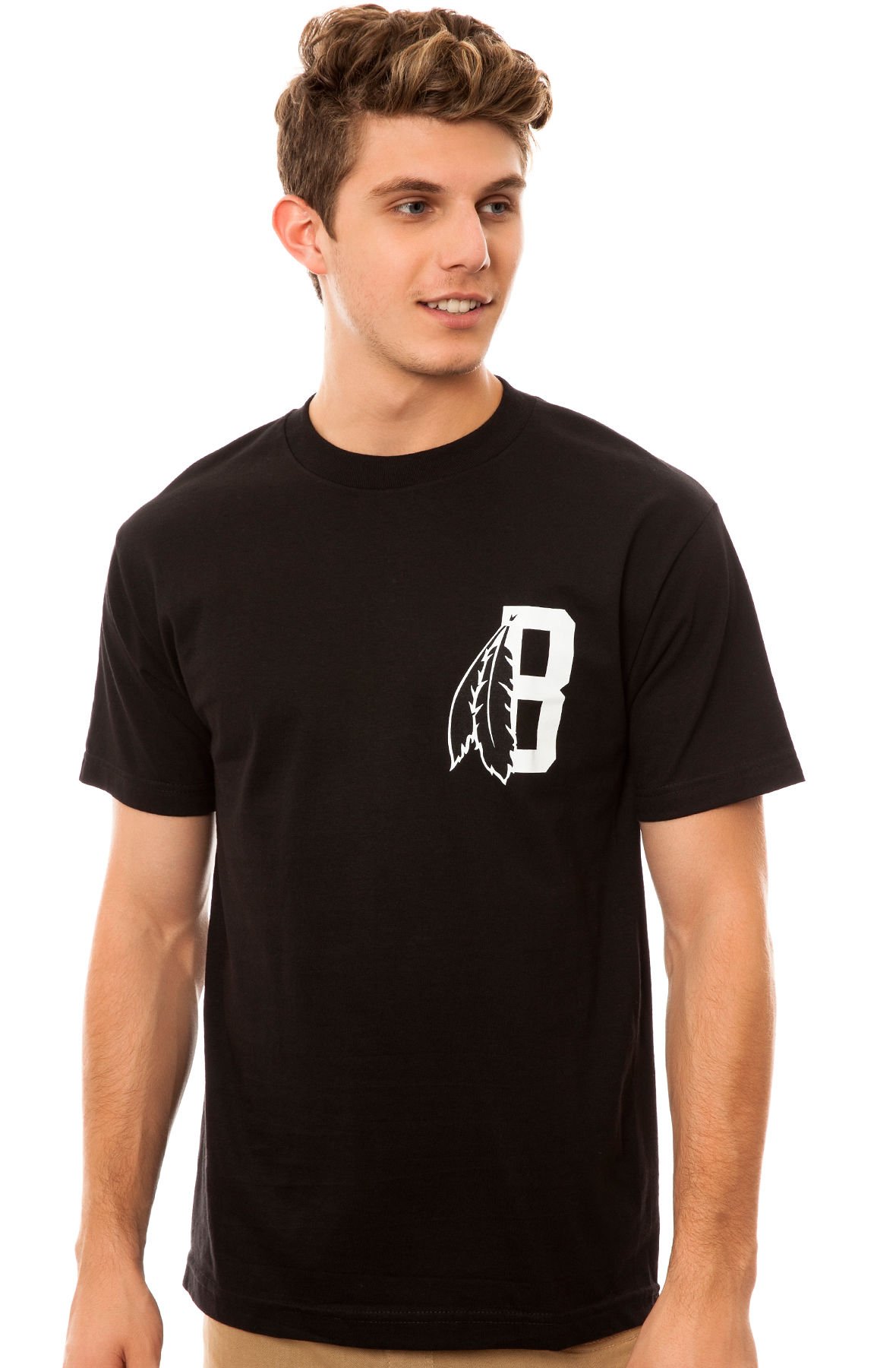 BLVCK SCVLE The Feather B Logo Tee in Black