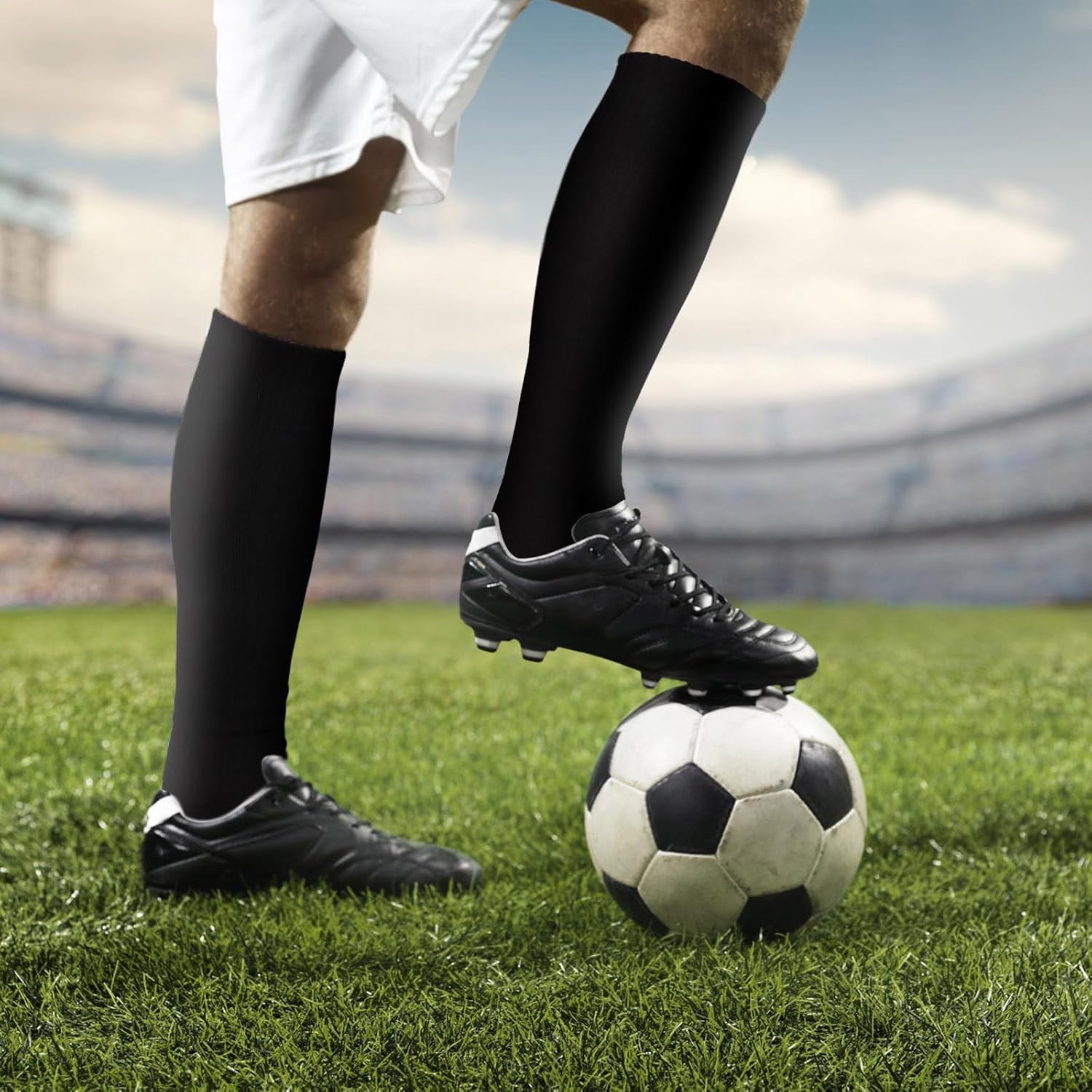 Tphon Soccer Socks, Team Sport Football Basketball Socks for Adult Kids Children, 1/3 Pairs Knee High Athletic Socks - Image 5