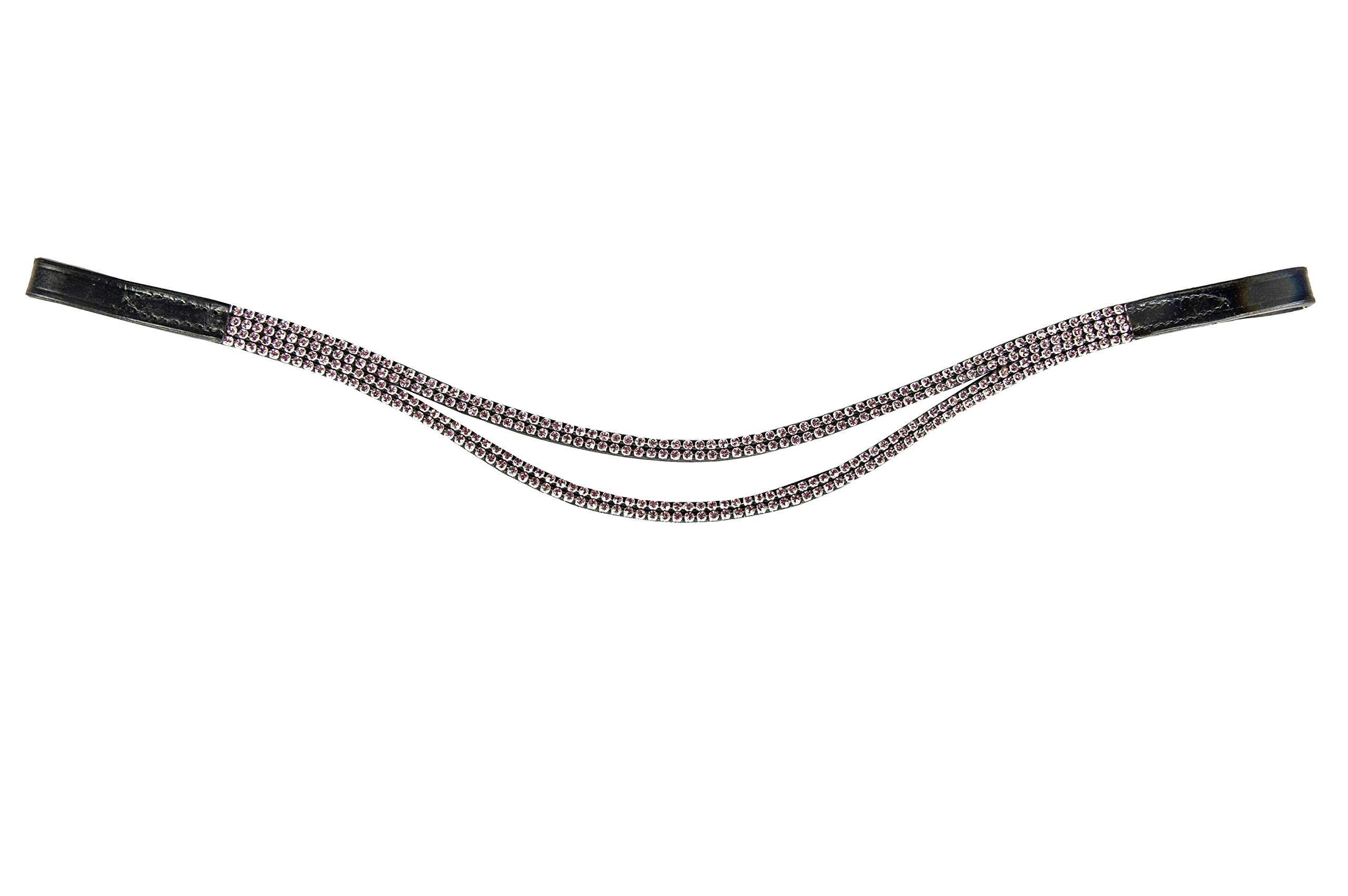 Bandeau pour cheval HKM 8425 Starlight frontal strass finition haut de gamme