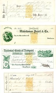 Group of 6 Different Checks with Revenues - Check