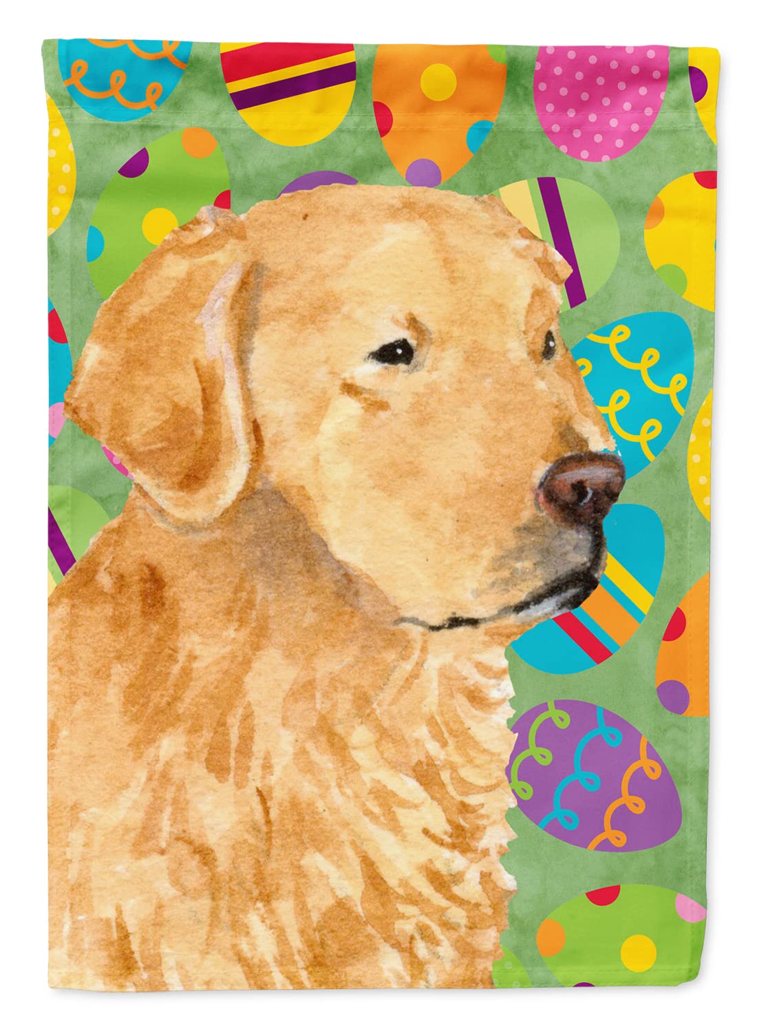 Golden Retriever Flag Canvas Caroline's Treasures drapeau de jardin Pâques