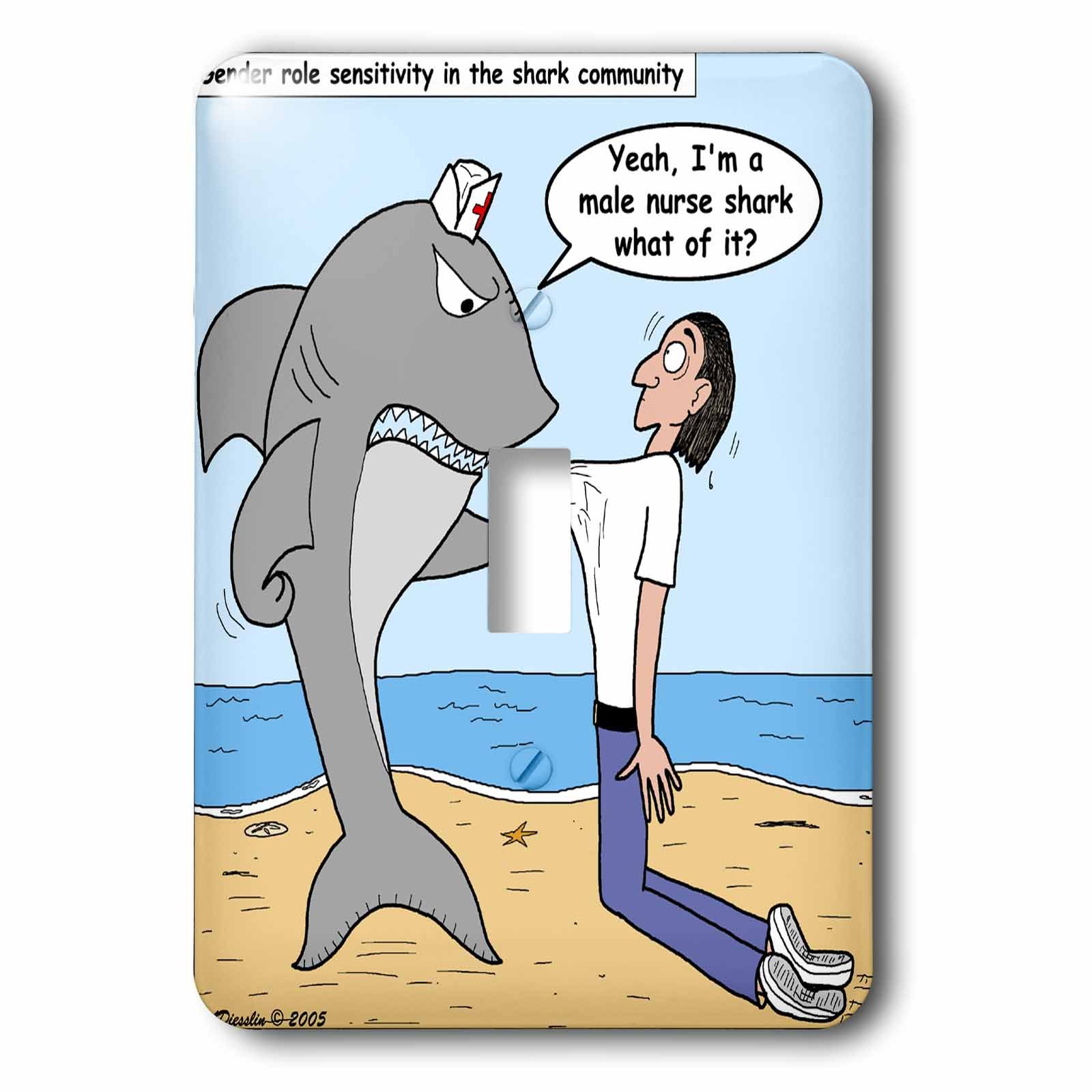 Nurse Shark interrupteur simple à bascule 3drose LSP_2774_1 pour décoration murale