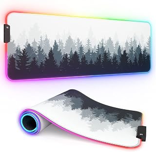 ITNRSIIET RGB Gaming Mouse Pad, Full Desk XL Extended Large Gaming Mousepad, 12 Lighting Modes, 30% Thicker, Big LED Desk ... Price In India