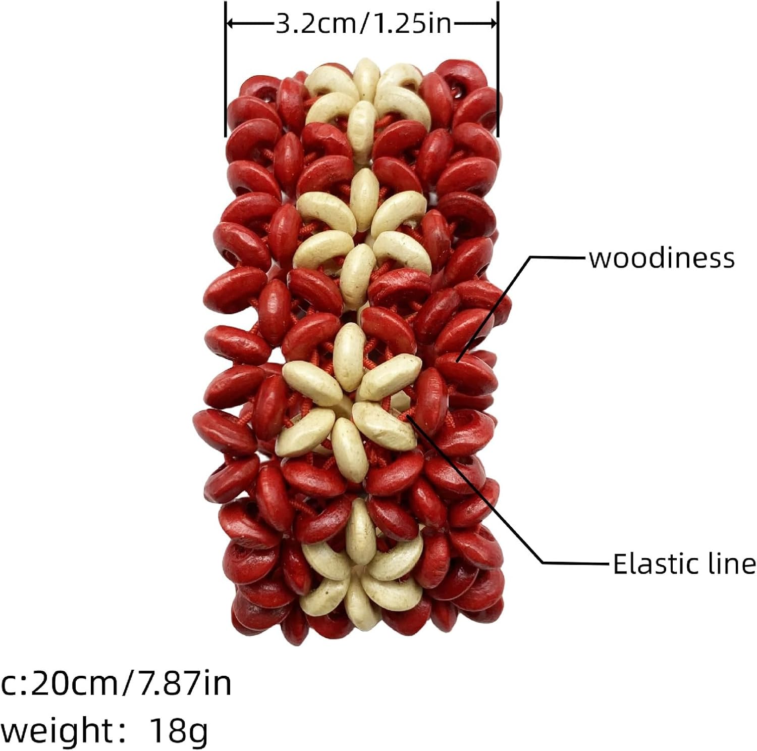 Yocoyee Vintage Boho Wood Bracelet multicolor Natural Wooden Bracelet Bohemian Elastic Beads Stretch Elastic Wristband Bracelet for Women - Image 3