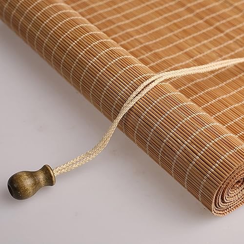 Miniatura 8 de PHUSTJKL Persianas enrollables de bambú con elevador, persianas transpirables filtrantes de luz, cortinas de división, cortinas de privacidad para