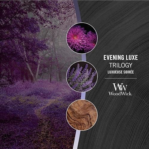 Vista 80 de WoodWick Warm Woods Vela mediana en frasco, con forma de reloj de arena, cera de mezcla de soja prémium, mecha de madera Pluswick Innovation