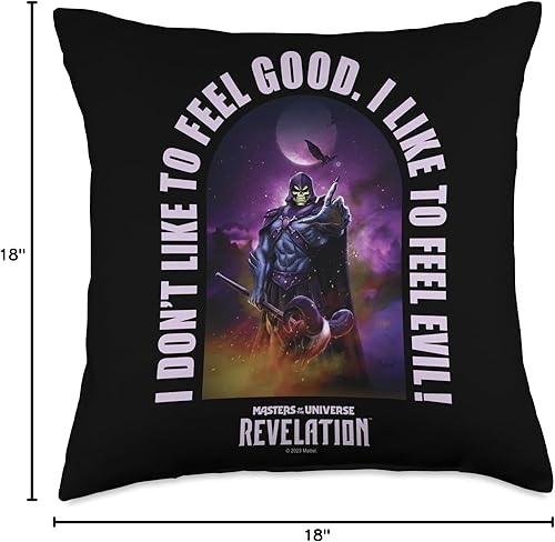 Miniatura 4 de Masters of the Universe Revelation Master of The Universe-I Don't Like to Feel Good - Almohada de 18 x 18 pulgadas, multicolor