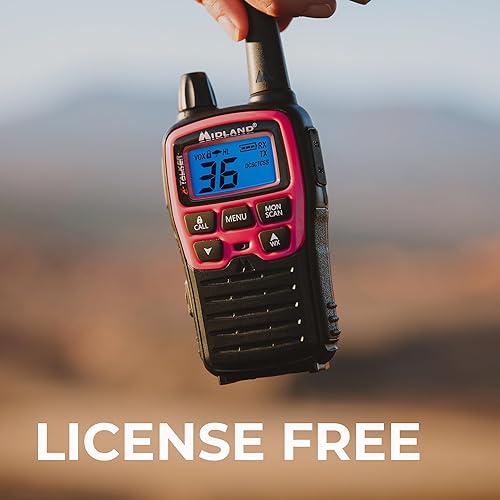 Miniatura 3 de Midland T71PNK X-TALKER FRS Walkie Talkies con escaneo y alerta meteorológica NOAA - Radios bidireccionales de largo alcance - 36 canales, 121