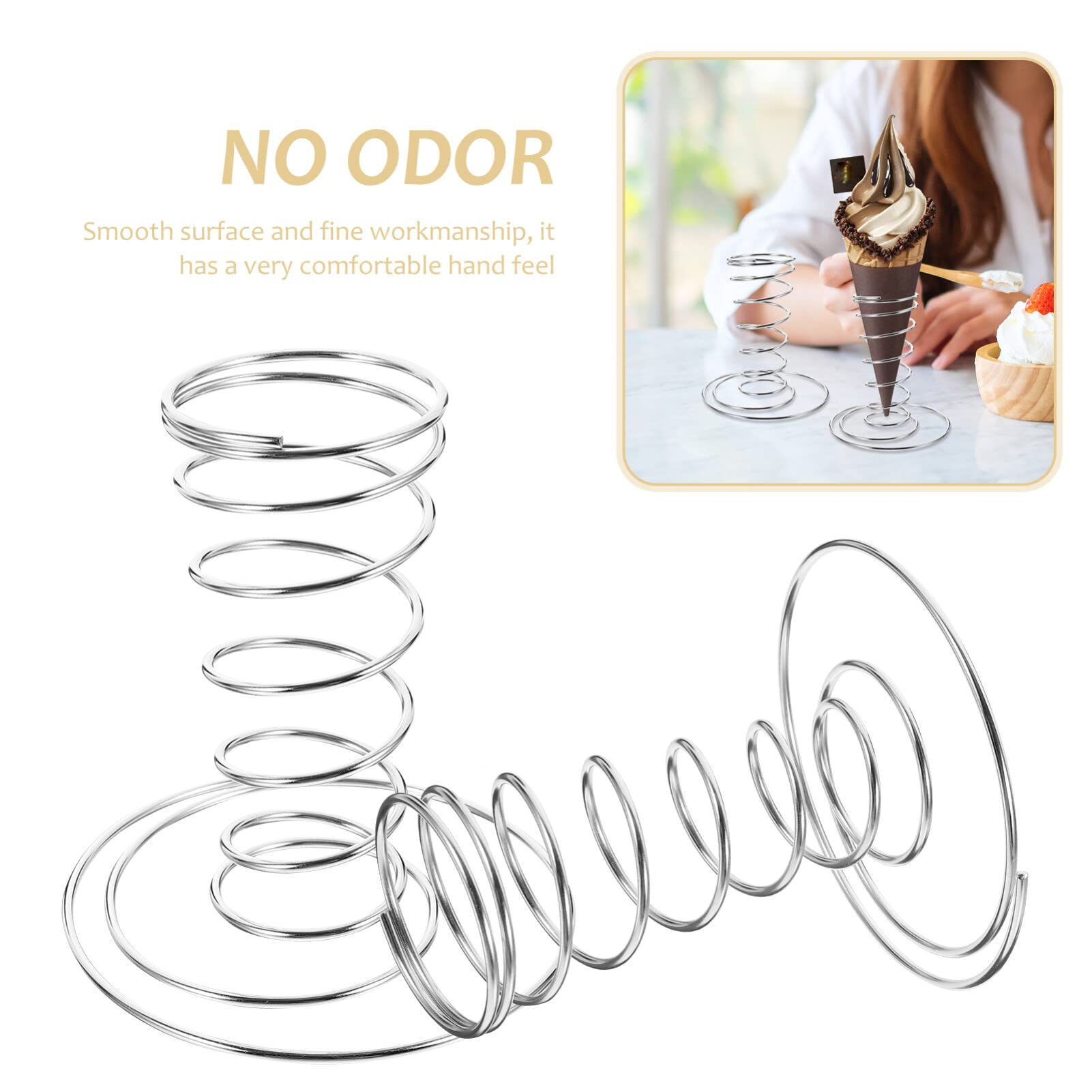 Healvian 4 soportes para conos de helado, soporte para helados, soporte de metal, soporte para helados, soporte para gofres, helados